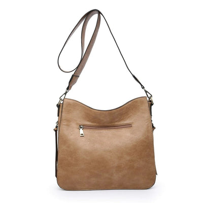 M1888 Whipstitch Crossbody w/ Dual Zip Compartments