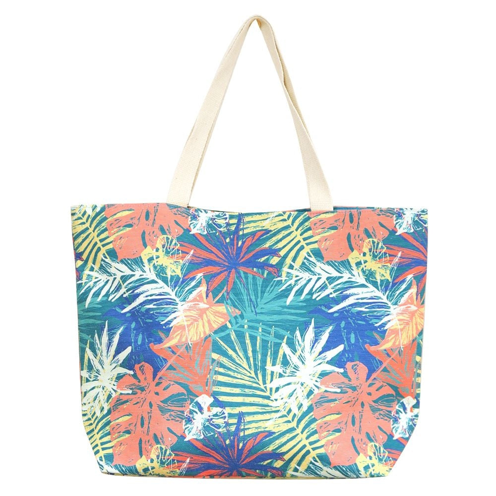 MB0136 Hand Drawn Tropical Beach Tote Bag