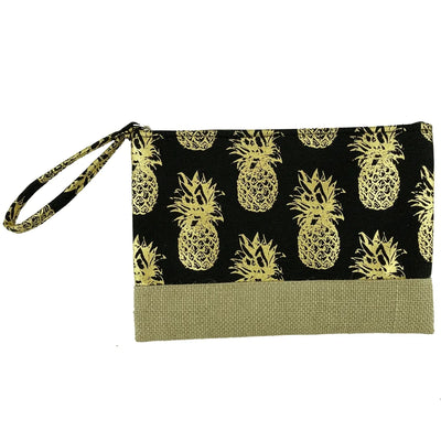 MP0028 Gold Foil Pineapple Pouch/Make-up Bag