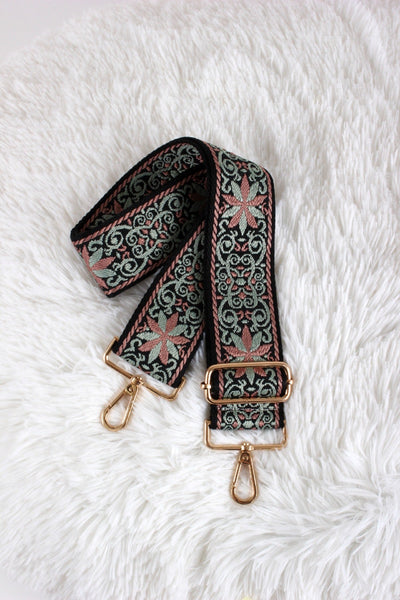 TG10236 SS050F Flower Pattern Adjustable Guitar Strap