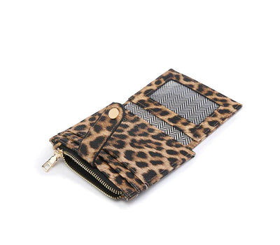 WL1904 Mini Snap Button Wallet & Cardholder w/ Zipper Pocket