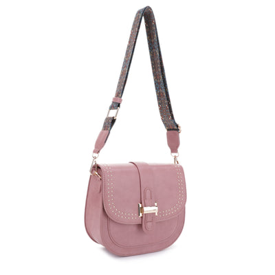 DJ60119 Portia Crossbody With Stud Details and Printed Guitar Strap