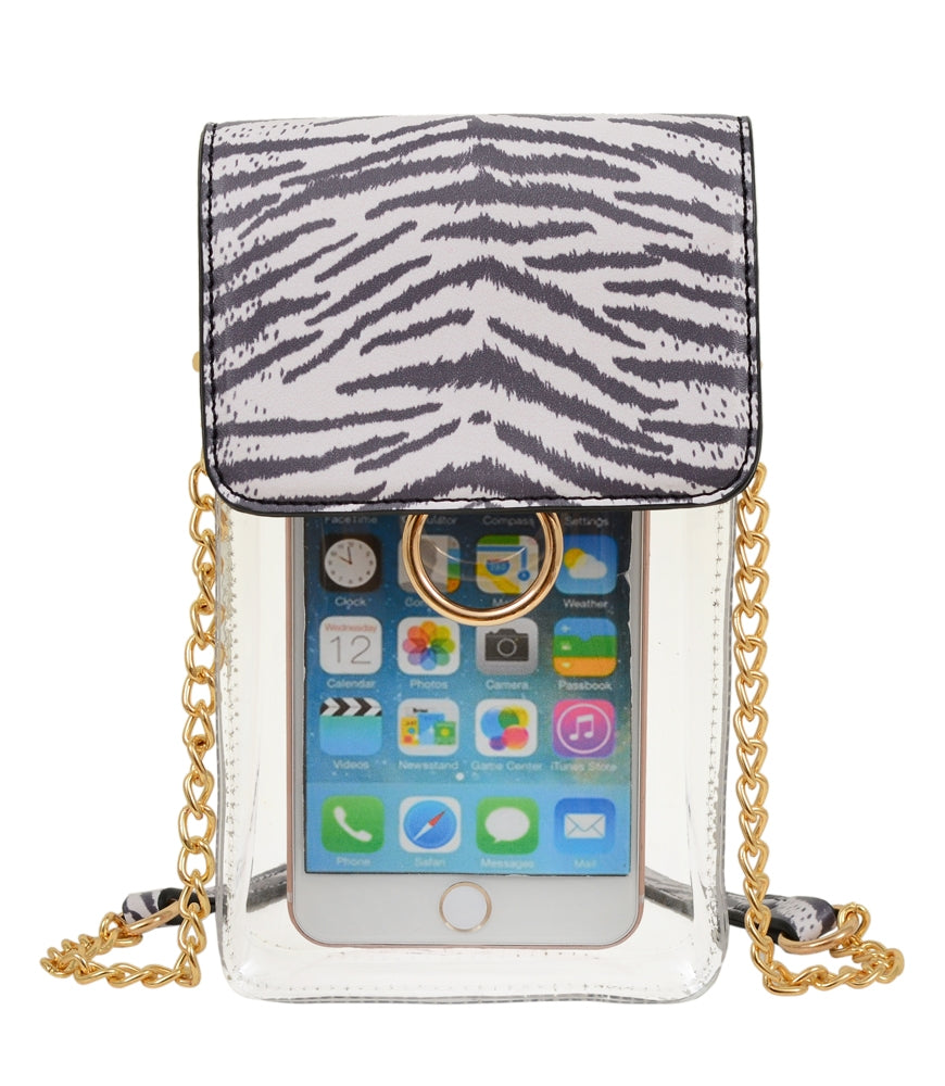 TB28208 Transparent Clear Cell Phone Holder/Crossbody