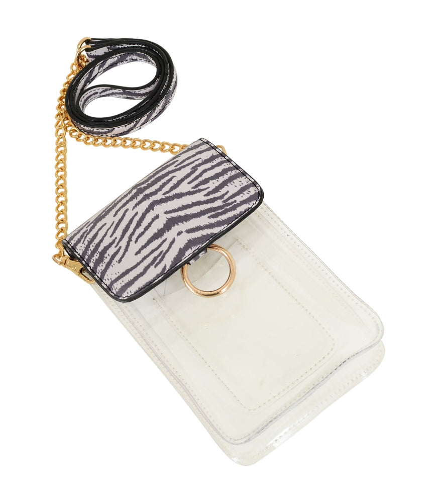 TB28208 Transparent Clear Cell Phone Holder/Crossbody