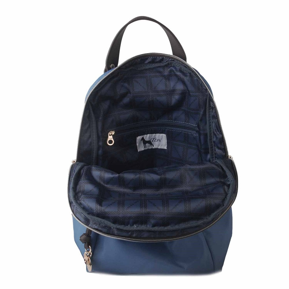 TDN10481(BK) Soft Nylon Zipper Backpack – Honeytote display picture 1